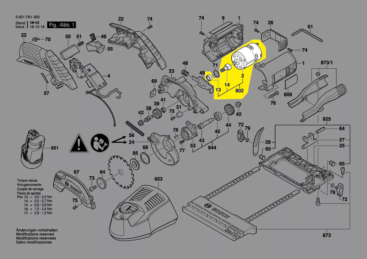 Moteur 12V réf. 1 619 P11 483 Bosch